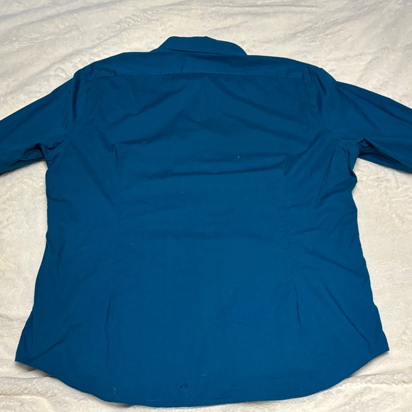 Express Men's Teal Button Down Shirt - Picture 7 of 7